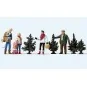 Preiser_10627-Preiser 10627 Personnages, achat du sapin de noel