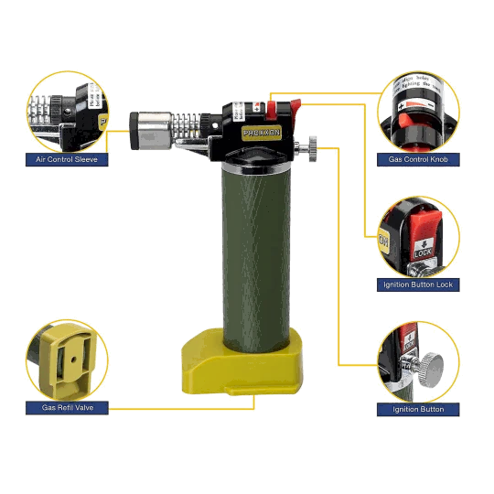 PRX-28146-MFB/E - Proxxon microflam torch, max 1300°C, 50ml reservoir, piezo ignition