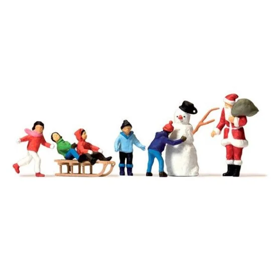 Preiser 10626 Personnages, père noel, enfants et bonhomme de neige Preiser Preiser_10626 - 1 Preiser_10626-Preiser 10626 Personnages, père noel, enfants et bonhomme de neige