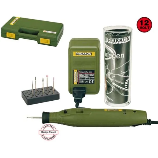 PRX-28635-Complete engraving kit with GG12 in 12V Proxxon