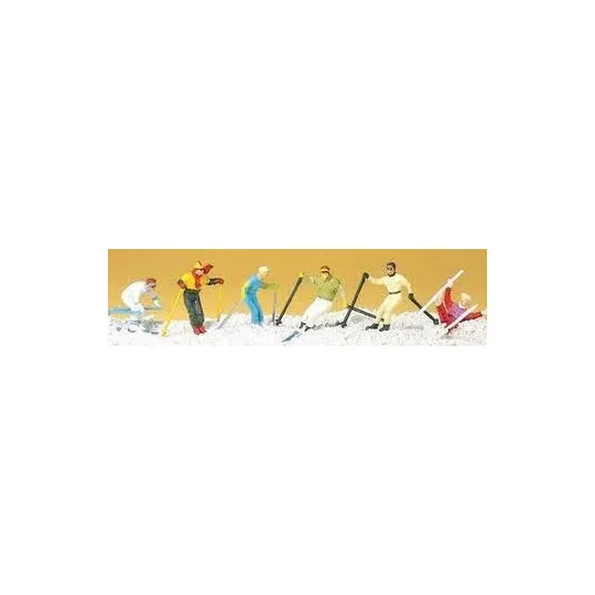 Preiser 10313 Characters, ski descent - Preiser - PREISER_10313 PREISER_10313-Preiser 10313 Characters, ski descent - PREISER_10313