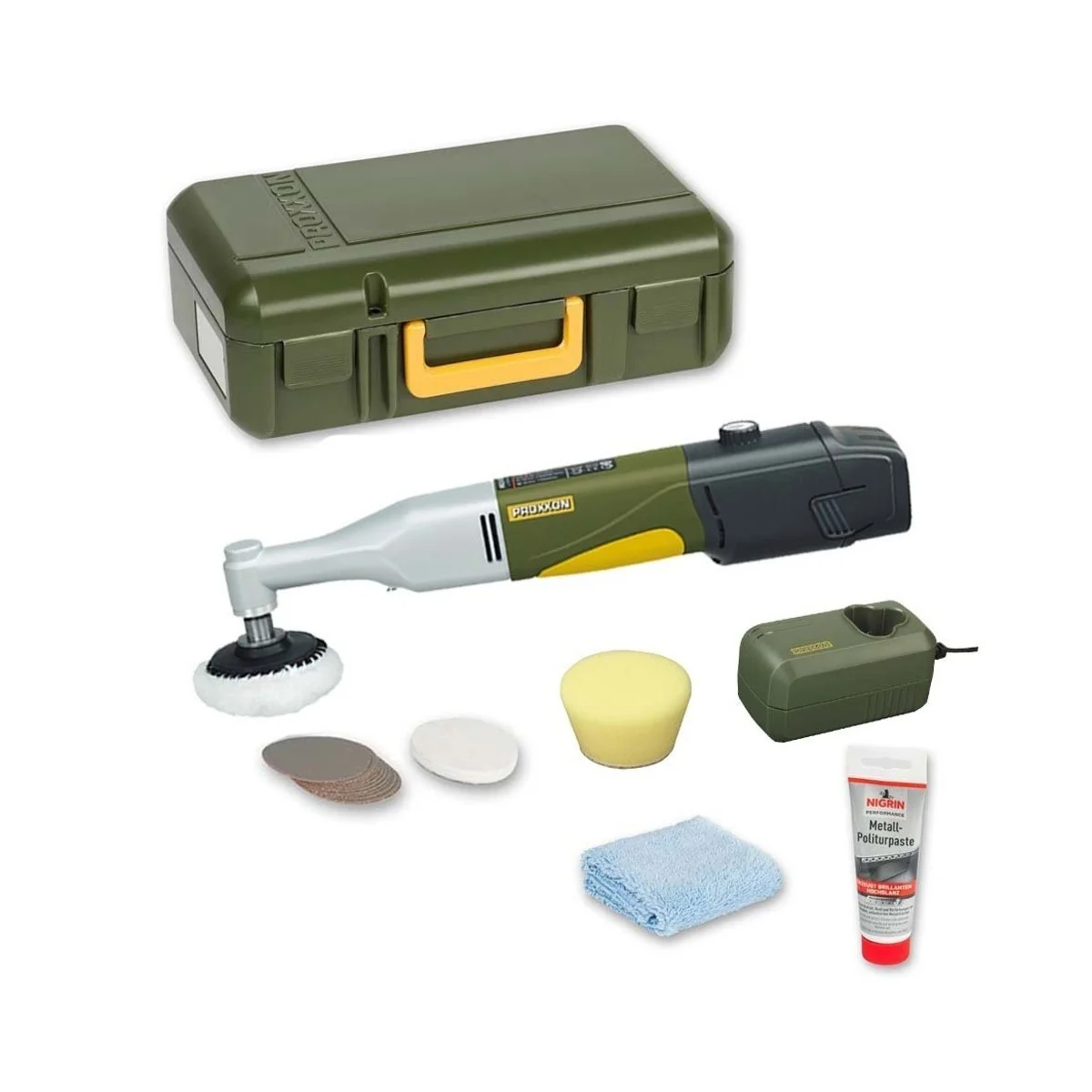 WP/A - Proxxon Cordless Angle Polisher + Charger + Battery