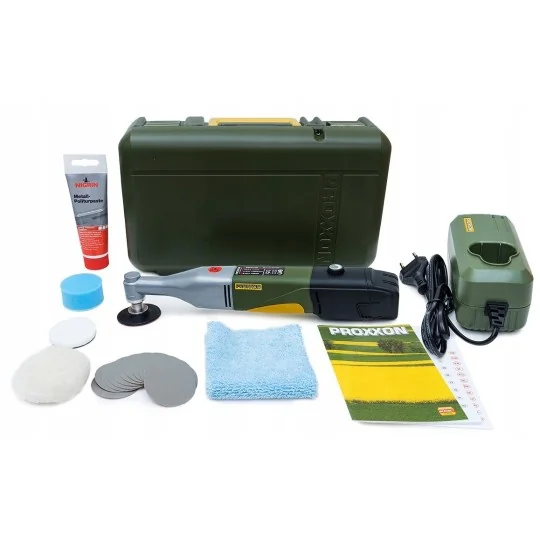 PRX-29820-WP/A - Polisseuse d'angle sans fil + Chargeur + Batterie Proxxon