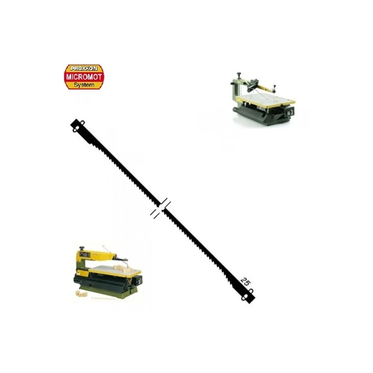Lames à ergots, à denture fine (25 dents sur 25mm), 12 pièces Proxxon Proxxon PRX-28745 - 1