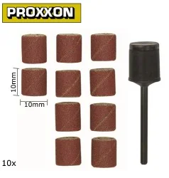 Cylindres abrasifs en corindon 10mm grain 150 (x10) + support Proxxon Proxxon PRX-28980 - 1