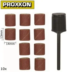 Cylindres abrasifs en corindon 14mm grain 120 (x10) + support Proxxon Proxxon PRX-28978 - 1