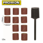 PRX-28978-Cylindres abrasifs en corindon 14mm grain 120 (x10) + support Proxxon