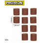 PRX-28979-Abrasive cylinders in corundum 14mm grain 120 (x10) Proxxon