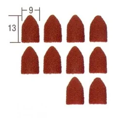 Cylindres abrasifs forme capuchon 9mm grain 80 et 150 (x10) Proxxon Proxxon PRX-28989 - 1