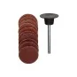 PRX-28982-18mm abrasive discs, 120 and 150 grit (x10) + Proxxon backing - PRX-28982