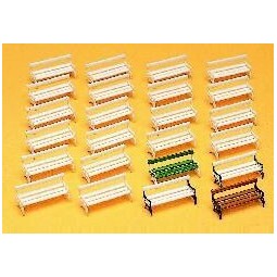 Preiser 17200 Bancs de parc, Kit 24 pièces Ho Preiser Preiser_17200 - 1