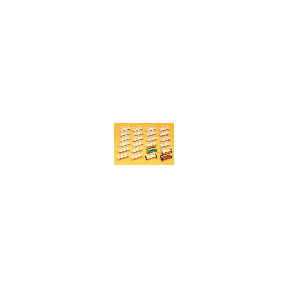 Preiser 17200 Park Benches, Kit 24 pieces Ho - Preiser - Preiser_17200 Preiser 17200 Park Benches, Kit 24 pieces Ho - Preiser - Preiser_17200