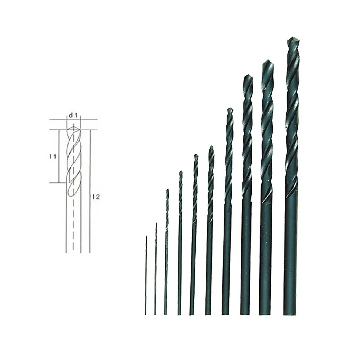 Forets en HSS, 10 pièces, 0,3 à 3,2 mm Proxxon Proxxon PRX-28874 - 1