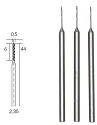 HSS steel drill bits, Ø 0.5 mm, 3 pieces Proxxon - PRX-28864
