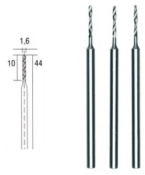 Forets HSS en acier, Ø 1.0 mm, 3 pièces Proxxon Proxxon PRX-28854 - 1