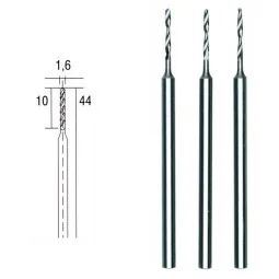 Proxxon HSS steel drill bits, Ø 1.0 mm, 3 pieces