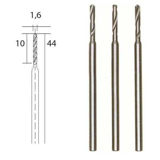PRX-28858-Proxxon HSS steel drill bits, Ø 1.6 mm, 3 pieces