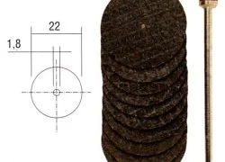 22mm (x10) aluminum oxide reinforced cutting discs + Proxxon stand ...