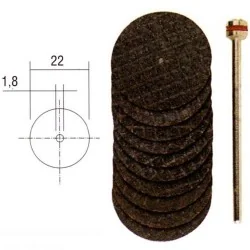 Disques à tronçonner armés en oxyde d'aluminium 22mm (x10) + support Proxxon Proxxon PRX-28808 - 1