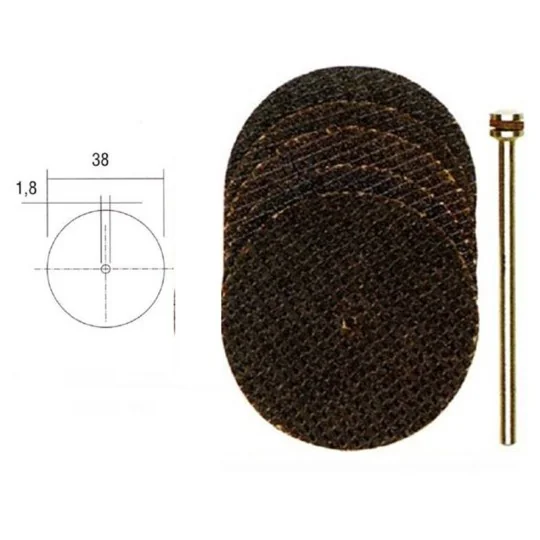 PRX-28818-38mm (x5) aluminum oxide reinforced cutting discs + Proxxon stand