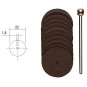 PRX-28810-Proxxon 22mm Corundum Cutting Discs (x10) + Holder
