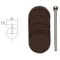Proxxon 22mm Corundum Cutting Discs (x10) + Holder PRX-28810-Proxxon 22mm Corundum Cutting Discs (x10) + Holder - PRX-28810