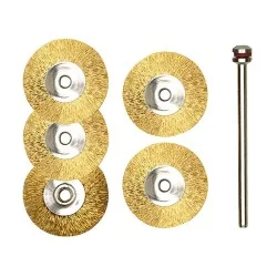 Brass disc brush Ø 22 mm (x5) Proxxon - PRX-28962