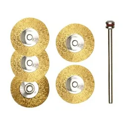 Proxxon brass disc brush Ø 22 mm (x5)
