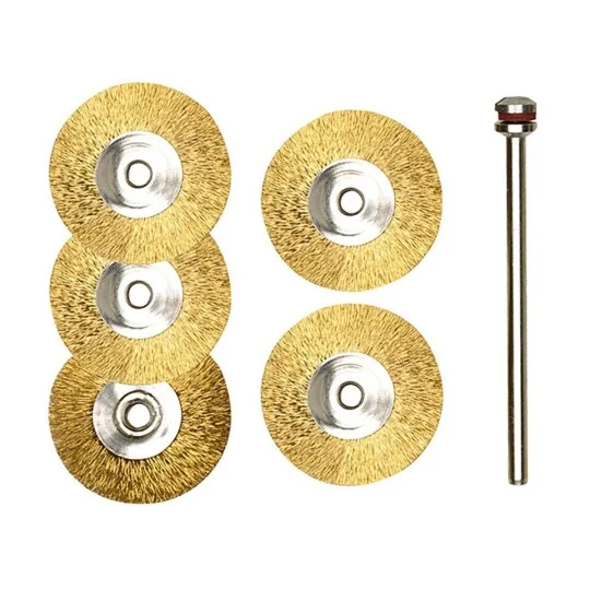 PRX-28962-Proxxon brass disc brush Ø 22 mm (x5)