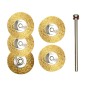 PRX-28962-Proxxon brass disc brush Ø 22 mm (x5)