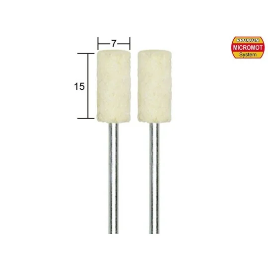 PRX-28802-Polissoir en feutre cylindrique, 15x7mm, 2 pièces Proxxon