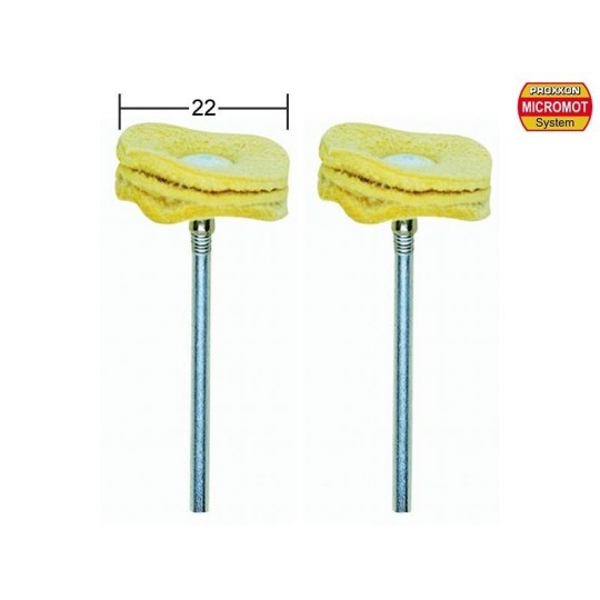 PRX-28298-Suede polishing discs, Ø 22mm, 2 pieces Proxxon
