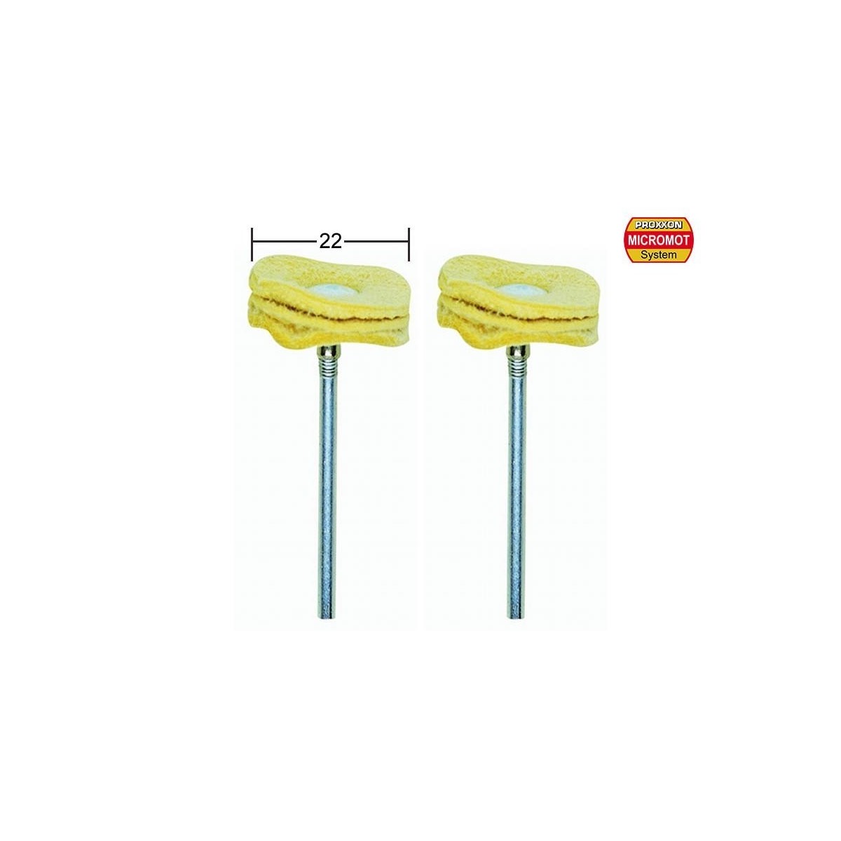 Proxxon suede polishing discs, Ø 22mm, 2 pieces