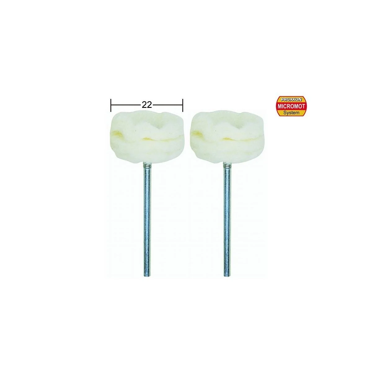 Proxxon felt polishing discs, Ø 22mm, 2 pieces - PRX-28299