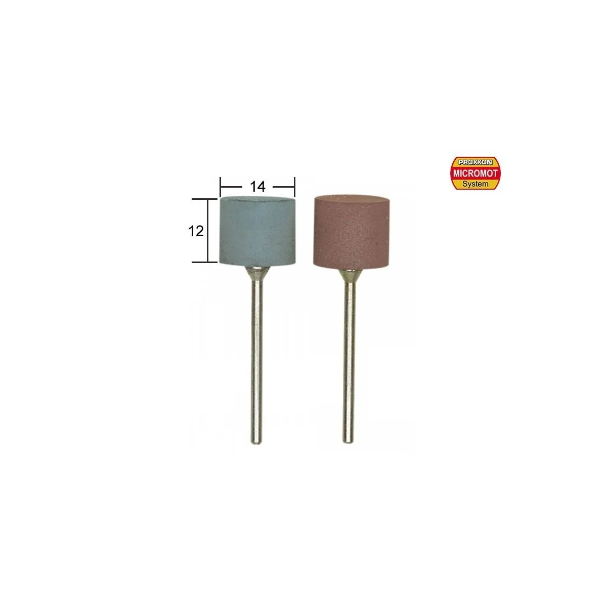 Polissoirs élastiques cylindriques, Ø 14mm, 2 pièces Proxxon Proxxon PRX-28295 - 1