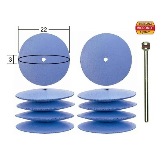PRX-28293-Polissoirs en silicone forme lentille, Ø 22mm, 10 pièces Proxxon