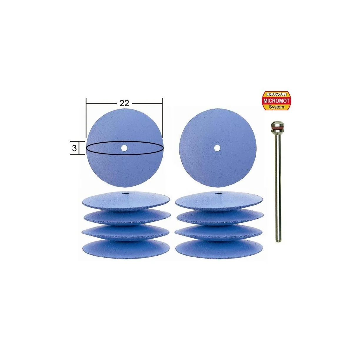 Proxxon lens-shaped silicone polishers, Ø 22mm, 10 pieces - PRX-28293