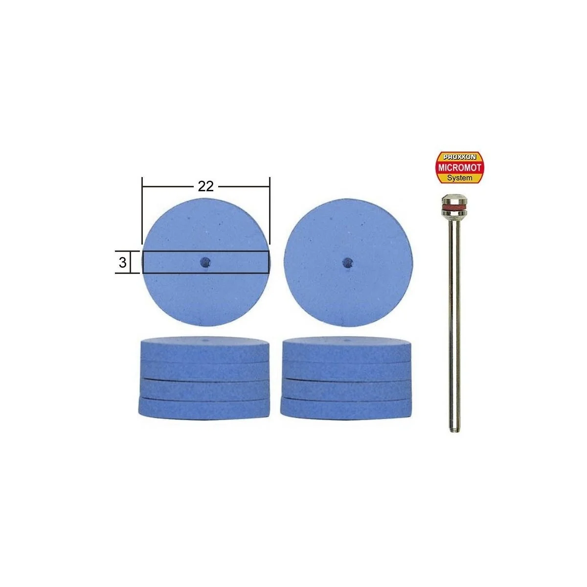 Proxxon disc-shaped silicone polishers, Ø 22mm, 10 pieces