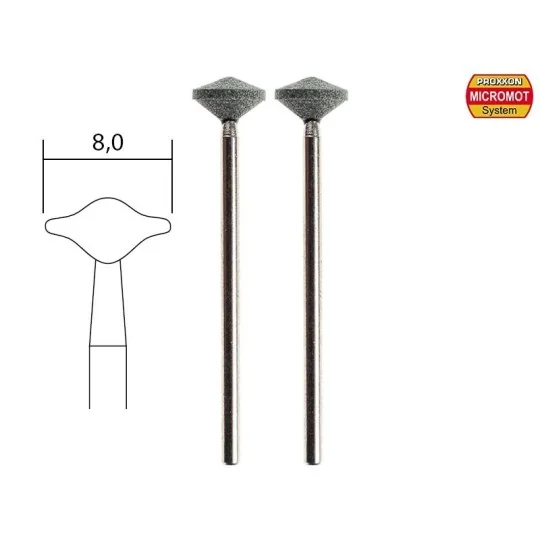 PRX-28272-Meules en carbure de silicium, forme lentille (x2) Proxxon