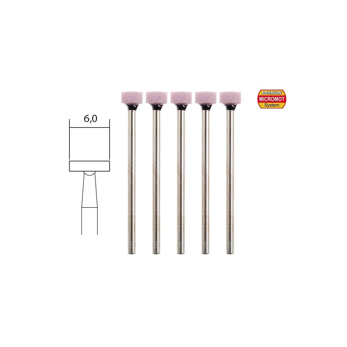 Meules en corindon, Ø 6mm (x5) Proxxon Proxxon PRX-28776 - 1