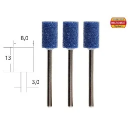 Corundum grinding wheels, cylindrical Ø 8mm (x3) Proxxon