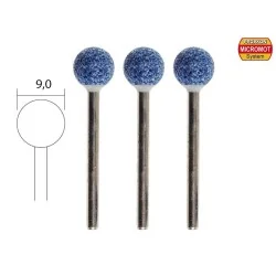 Corundum wheels, ball Ø 9mm (x3) Proxxon - PRX-28782