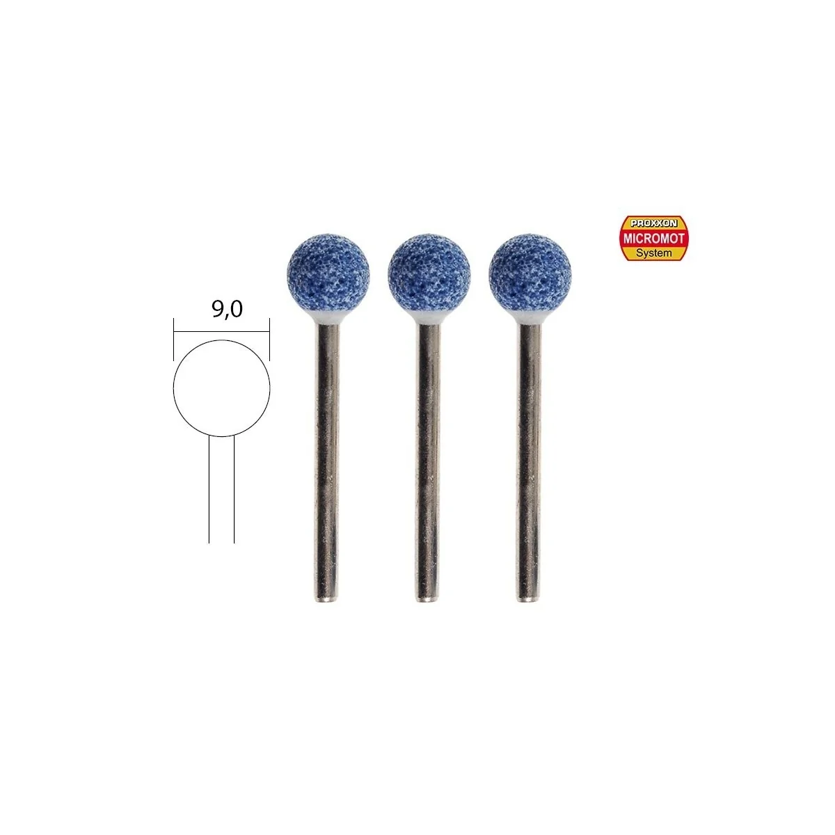 Meules en corindon, boule Ø 9mm (x3) Proxxon Proxxon PRX-28782 - 1