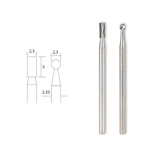PRX-28750-Proxxon carbide end mills with round and cylindrical tips