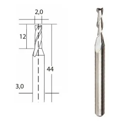 Proxxon 2mm diameter carbide end mill