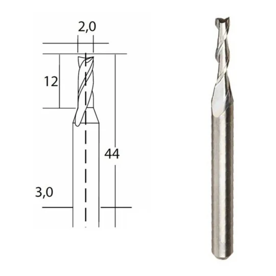 PRX-28759-Proxxon 2mm diameter carbide end mill