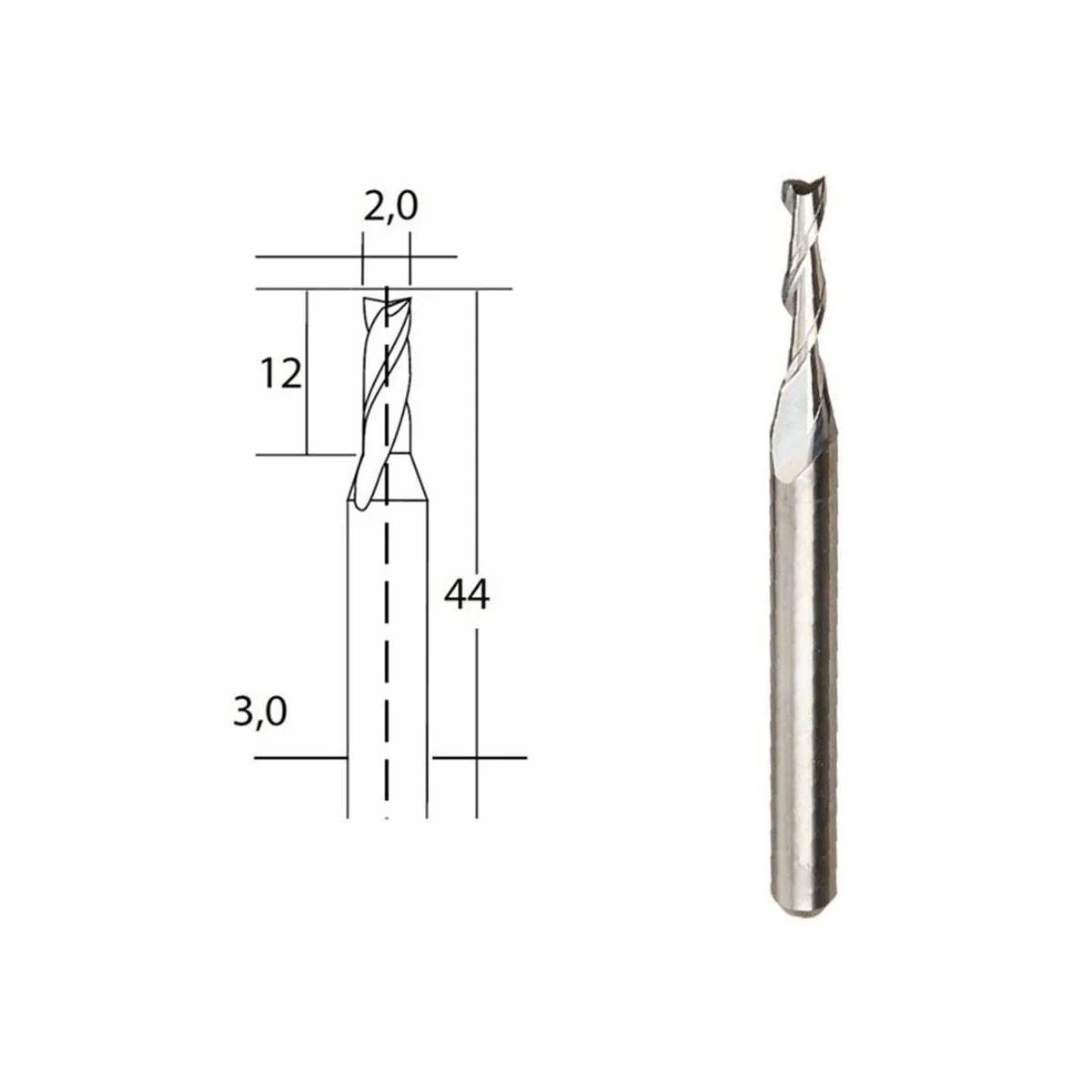 Proxxon 2mm diameter carbide end mill