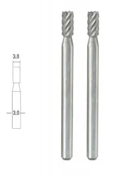Cutter tip steel wolfram-vanadium, cylindrical Ø 3mm (x2) Proxxon -...