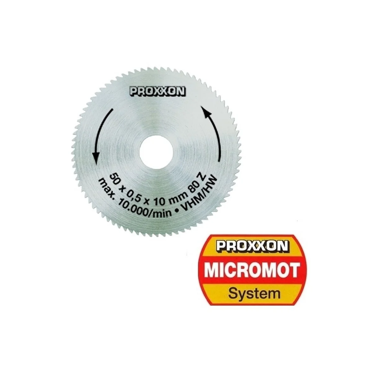 Proxxon 50mm Solid Carbide Saw Blade, 80 Teeth