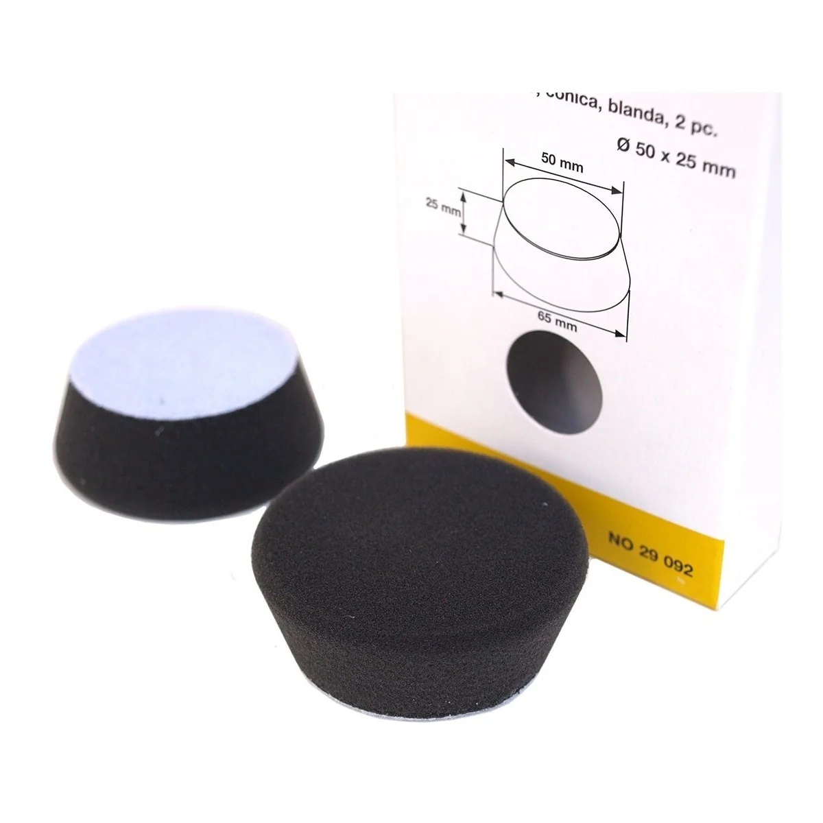 Éponge de polissage conique Ø 50 mm, molle (noire) (x2) Proxxon Proxxon PRX-29092 - 2